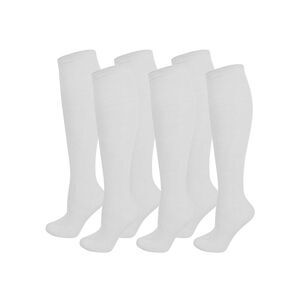 White 6 Pack Bundled Lot Knee High Socks